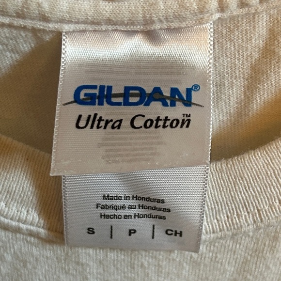 Dalhousie Gildan White Tee with Yellow Tiger Pride Design, size S - Picture 3 of 5